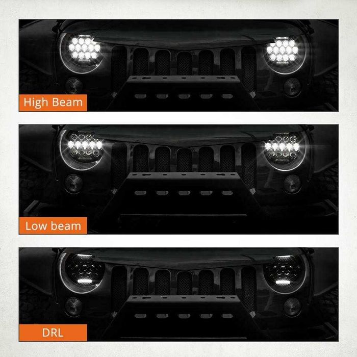 Faruri cu led 7''pentru Jeep,Suzuki,Nissan ,Land Rover,Mercedes ,Lada