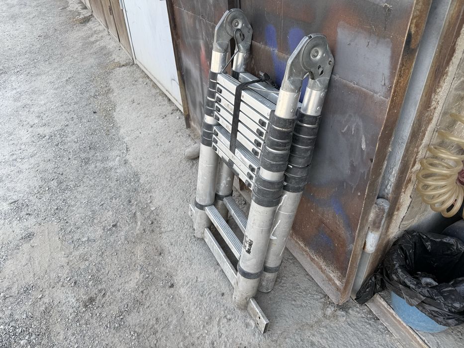 * лестница телескопическая двойная не заужена толстостенная 5.5 метров