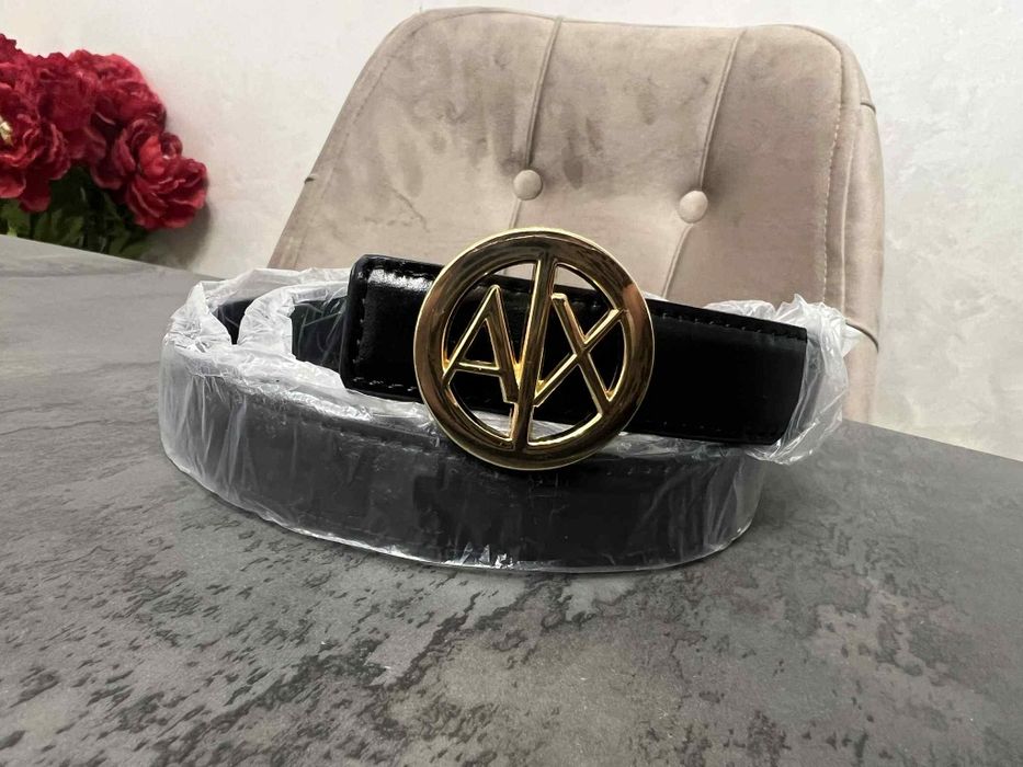 Черен колан Armani Exchange