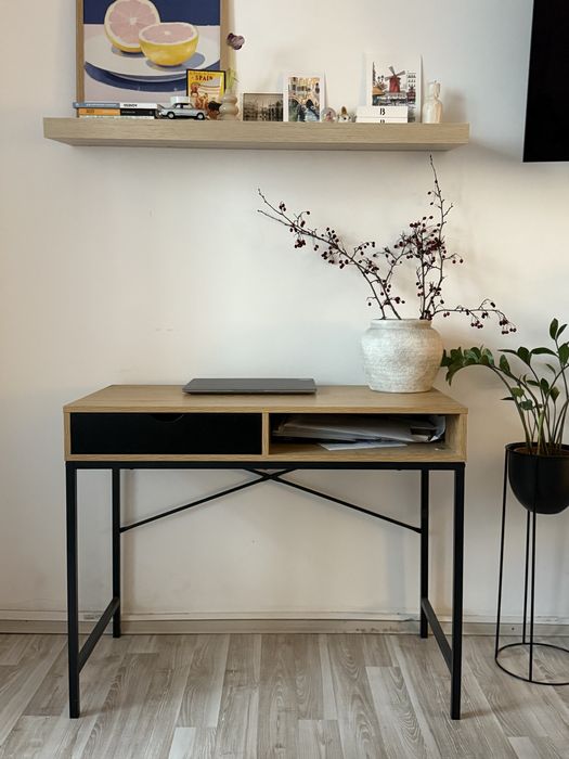 Birou TRAPPEDAL 48x95 stejar cald/negru