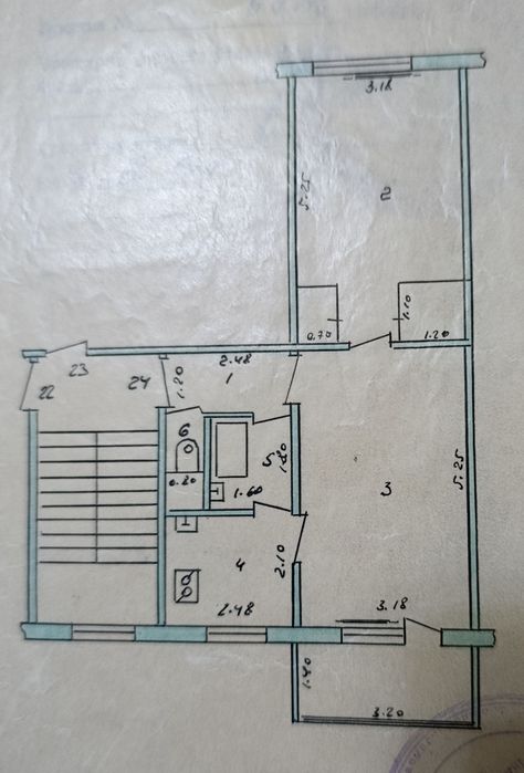 Чиланзар -8 квартал 2-х комнатная