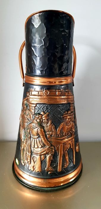 Suport vechi din alamă/bronz/lemn pentru umbrele