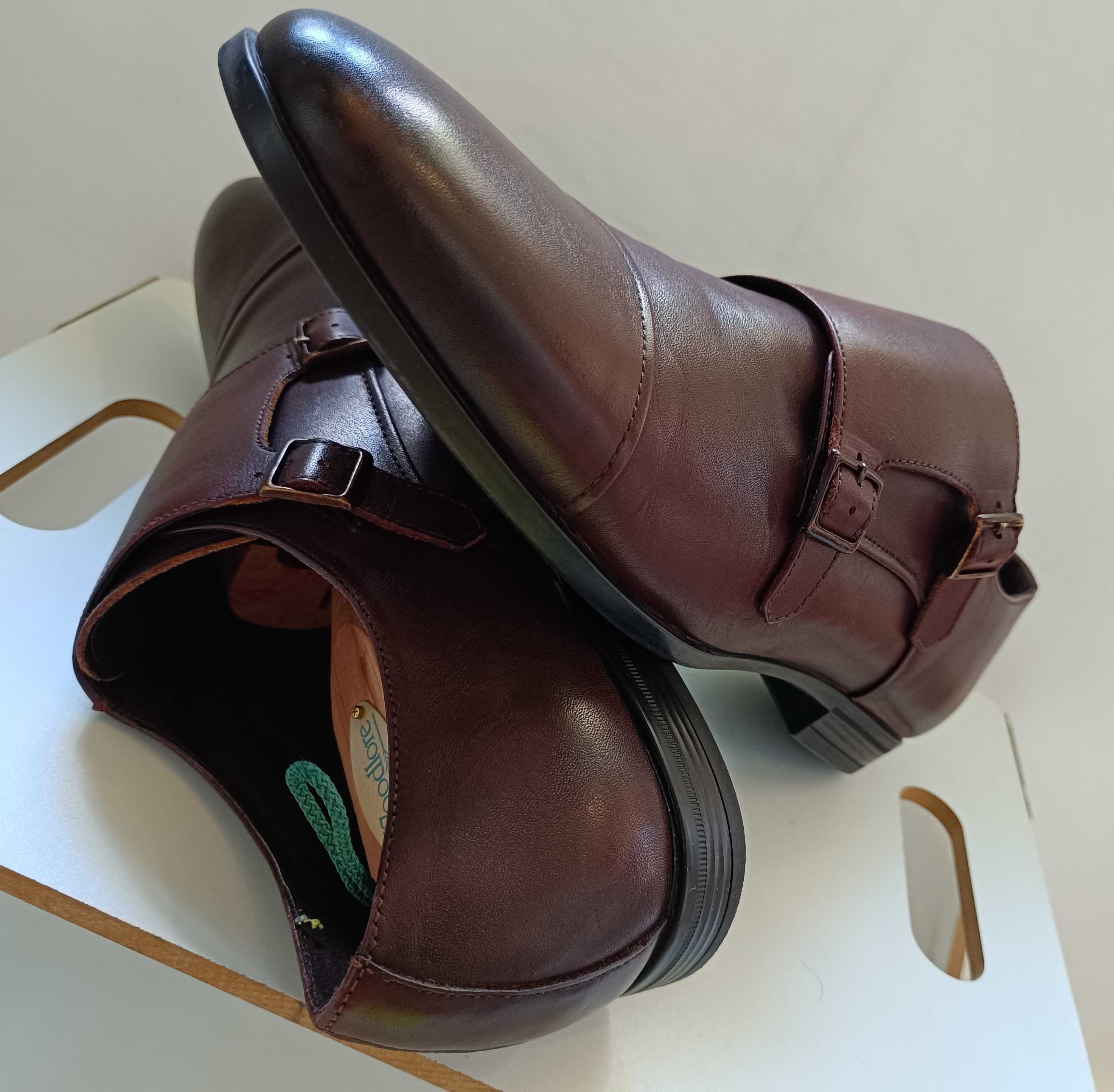 Pantofi monk 46.5 47 Office London piele naturala moale