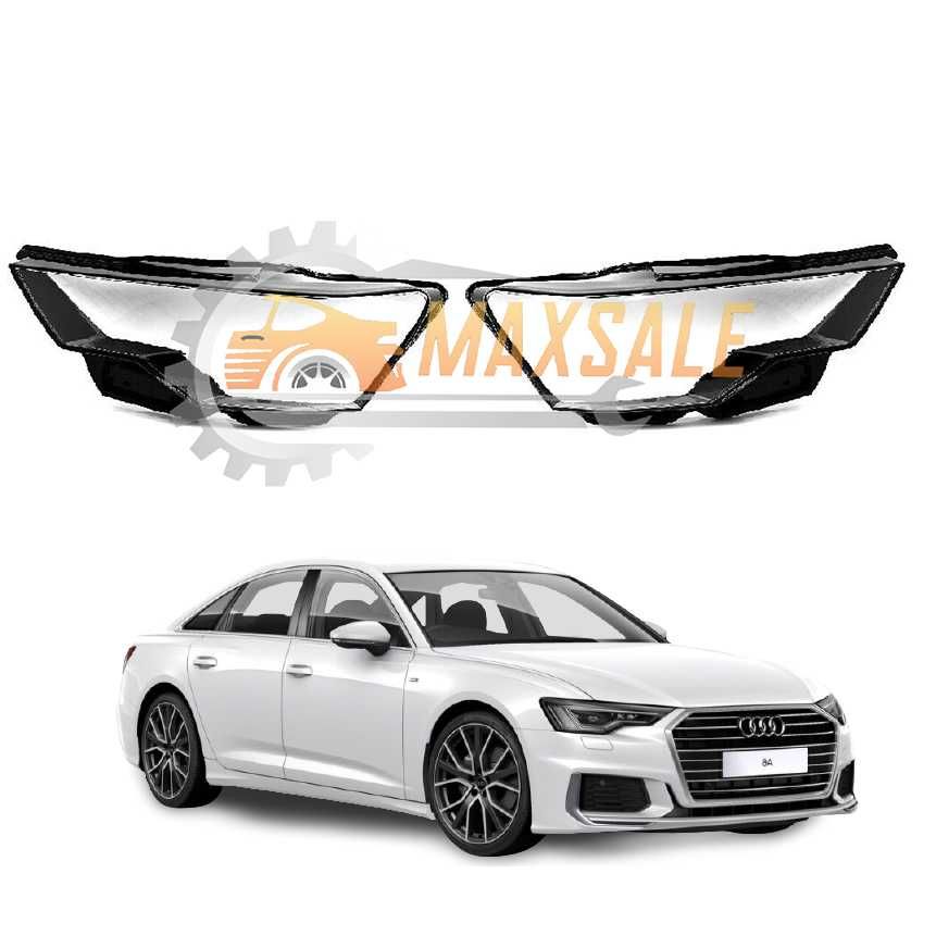 Капаци фарове Audi A6 C8 (18-20) фар ауди а6 ц8 комплект стъкло крушка