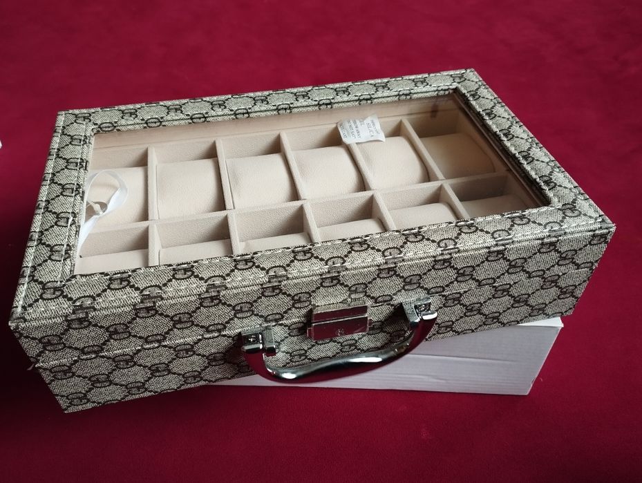 Шкатулка футляр кейс для часов на 6,10,12 слотов