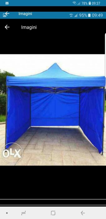 Pavilion cort pliabil 3 x 3 pentru vanzare targ piata