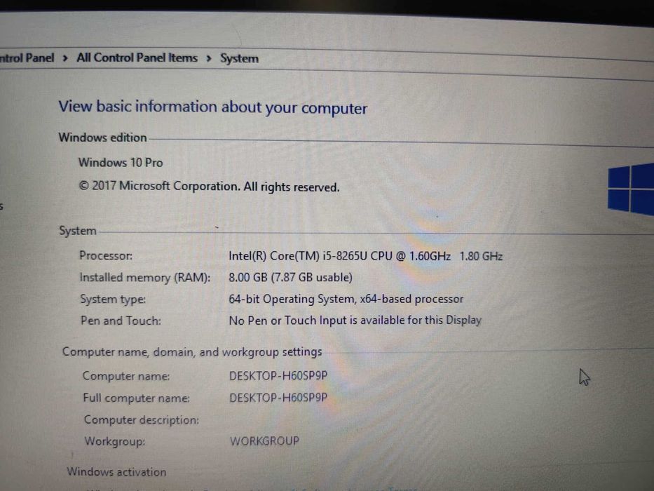 Laptop HP Probbok 450 G6, I5 gen8, 8Gb Ram, 240Gb SSD, garantie!