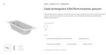 Cada dreptunghiulara Ideal Standard Simplicity 170x70 cm W004401