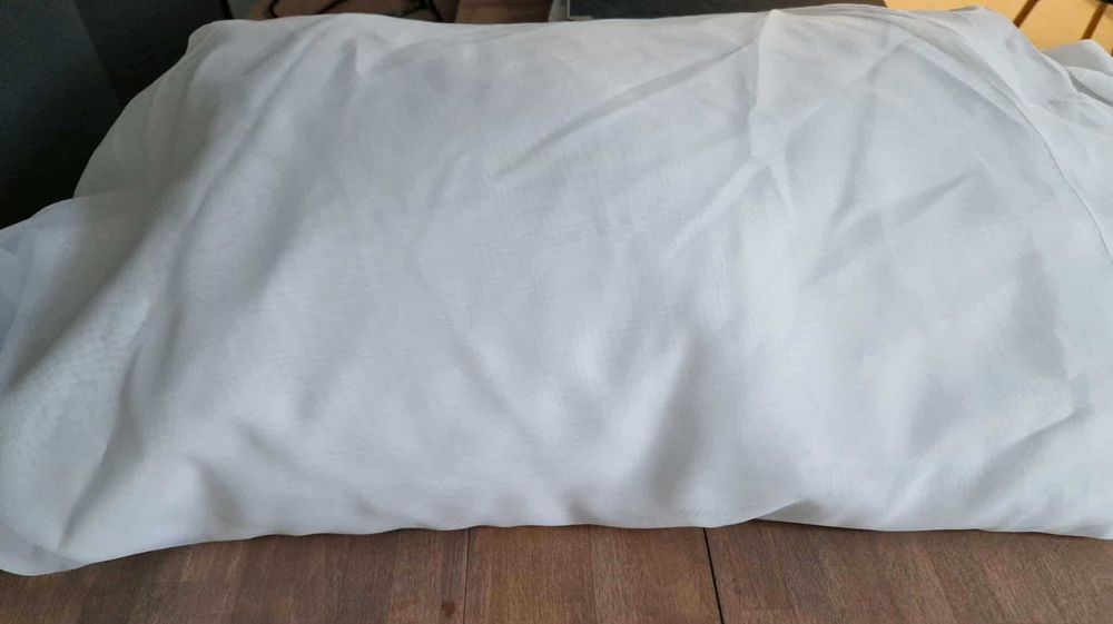 Perdea din voal alb necusută, 11 m + rejansă