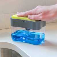 Диспенсър за течен препарат за миене с кухненска гъба