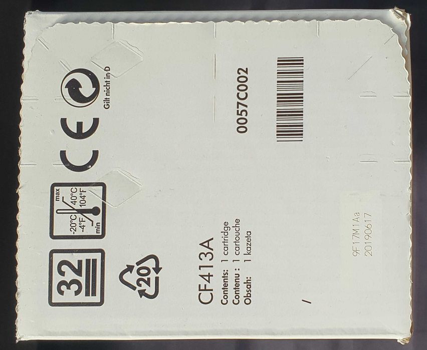 Cartus toner Laserjet original HP CF413A 410 A Magenta nou