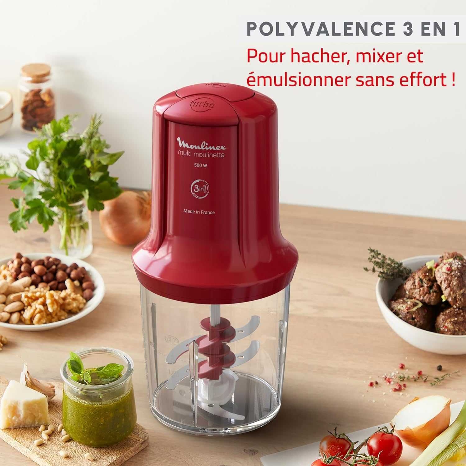 Moulinex, мини чопър , Multi-mill, 500ml, 6 остриета,AT714G32, блендер
