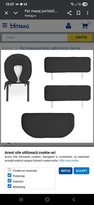 Masa de masaj folosira de 3 ori