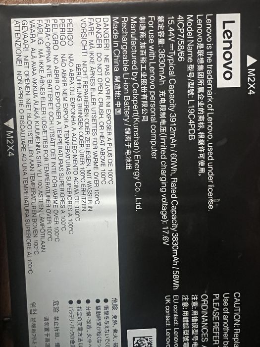 Baterie originala Lenovo Thinkpad T14s. Starea de functionare 98%.