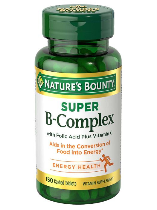 Супер B-комплекс с фолиевой кислотой и витамином C Nature's Bounty USA