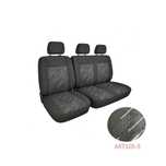 Huse Auto Textil 2+1 Scaun Sofer + Bancheta Negru cu dungi multicolore
