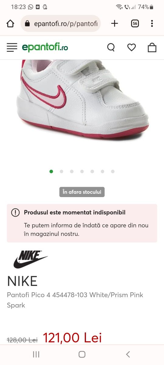 Adidas Nike 18,5 noi , cu eticheta