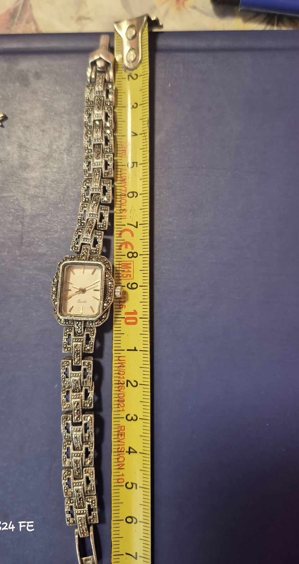 Ceas argint cu marcasite