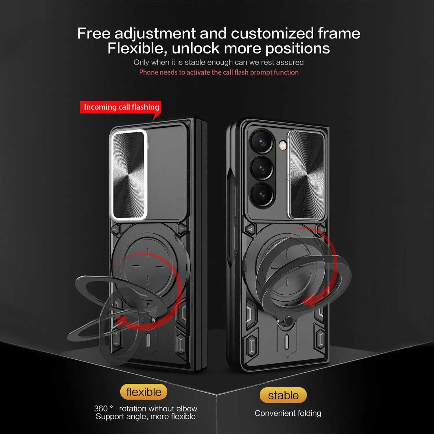 Магнитен калъф с протектор за камерата за Samsung Galaxy Z Fold 6