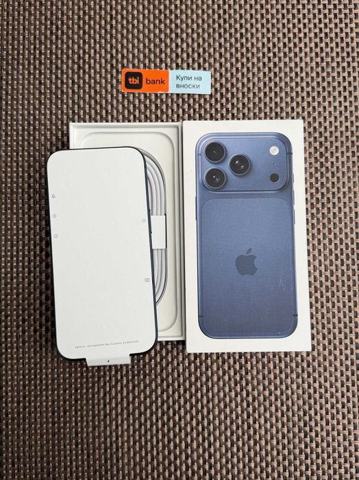 НОВ! iPhone 17 Pro 256gb Deep blue Лизинг от 90лв/м син Гаранция!