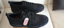 Pantofi noi casual, piele intoarsa, nr. 44, Otter,negri.
