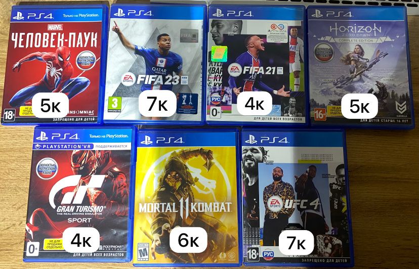 Игры для Playstation 4 Slim, без тогра