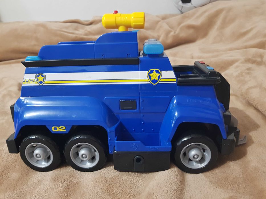 Masina de politie Paw Patrol + Masina de pompieri + Figurine