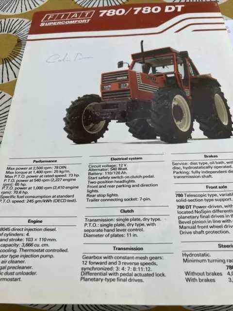 Tractor Fiat Agri 780 DT import 78 CP ore 4000 Fiat 70 90 Fiat 80 90