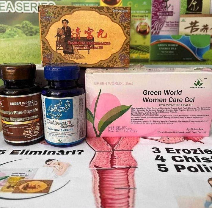 Gel Bactericid    Set Ginecologic   Green World