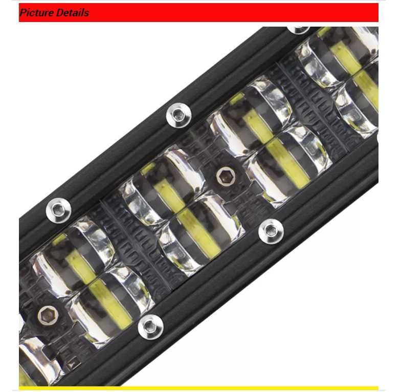 Led Bar 6D, proiector auto Super Dublu Slim Black Edition 30-100 CM