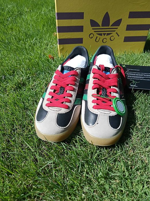 Обувки Adidas x Gucci Gazelle Black Green Red