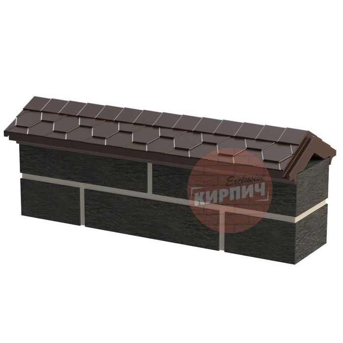 Полимерпесчаный парапет "Под черепицу" 130*500мм (0,5 кирпича)