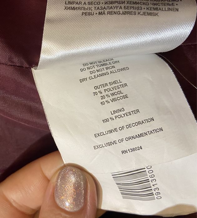 Palton deosebit Amisu din amestec Lana