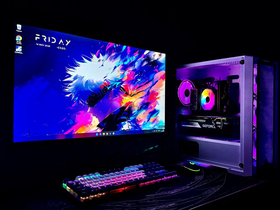 Мощный Игровой Компьютер с Монитором 27 дюймов 165 герц ВЕСЬ КОМПЛЕКТ