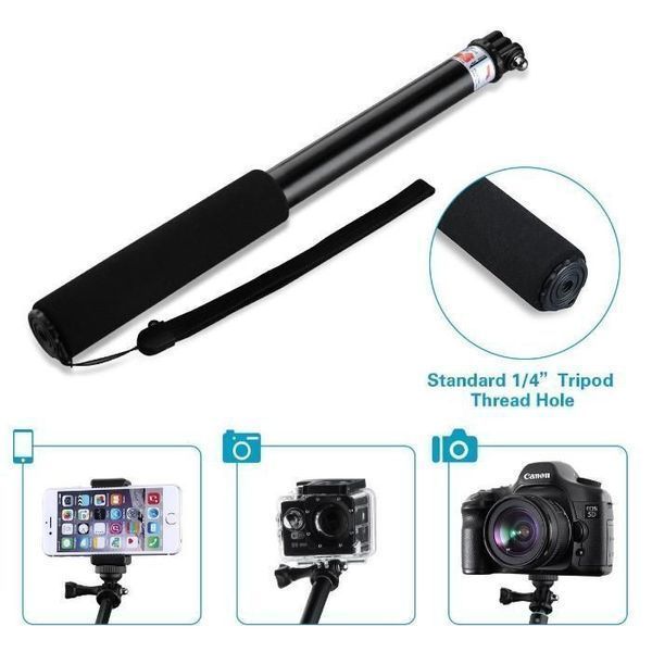 Монопод (селфи стик) клас 5 за gopro и смартфони, 98см, Алуминий