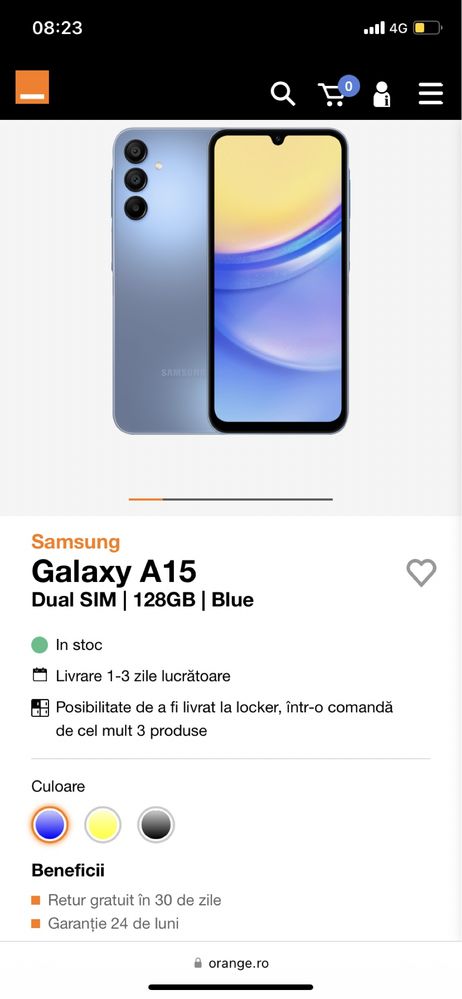 Samsung galaxi A15 nou