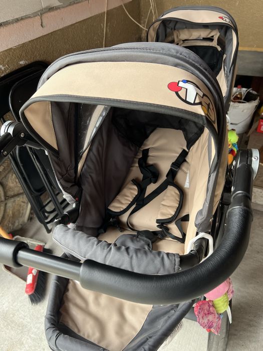 Carucior gemeni 3 in 1 si scoici