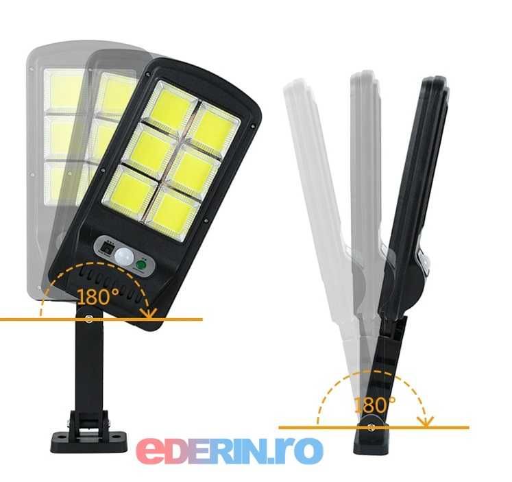 Lampă LED solară stradală, Putere 240 W, Senzor de mișcare și lumină