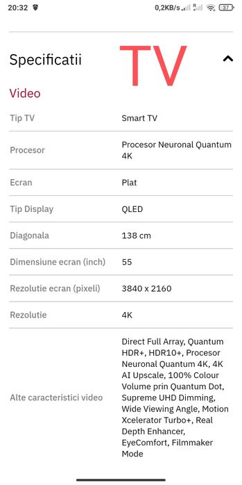 TV+Barra Sunet Samsung.