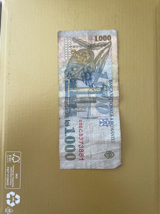 Bancontă de 1000 lei- anul 1998 - Mihai Eminescu