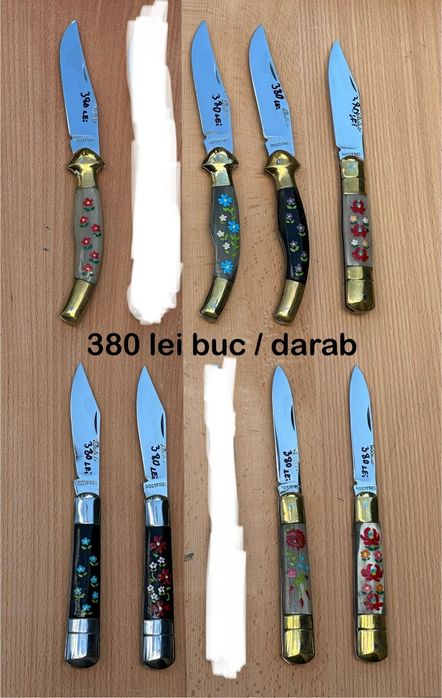 Briceag cutit traditional cu corn de cerb , lucrat manual