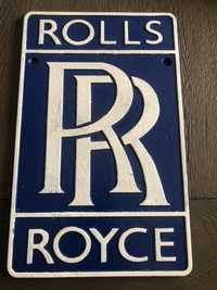 Placheta,sigla Rolls Royce metalica ,in basorelief