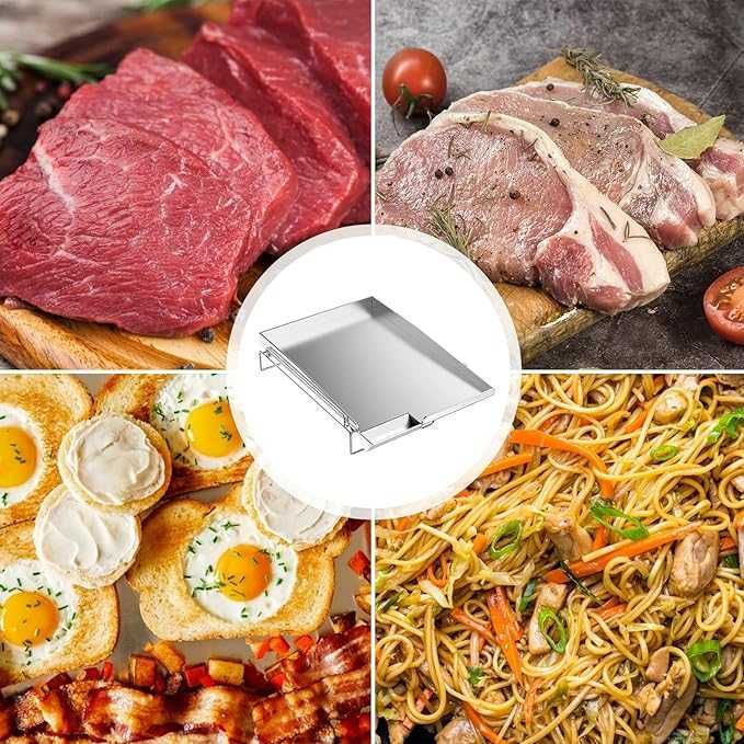 Plita , Placă de grătar din inox universala 36 x 25 x 2.7cm