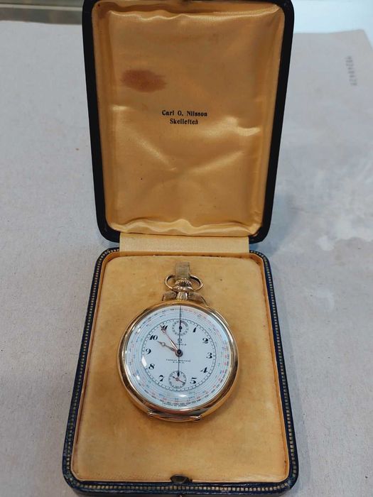 Джобен часовник Омега хронограф  18к.Omega watch chrono-tachymetre 18к
