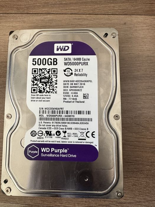 HDD DISK жесткий диск 500Гб