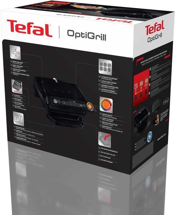 НОВ 2г Гаранция Електрически Грил Скара Tefal Optiгрил GC705816, 2000W