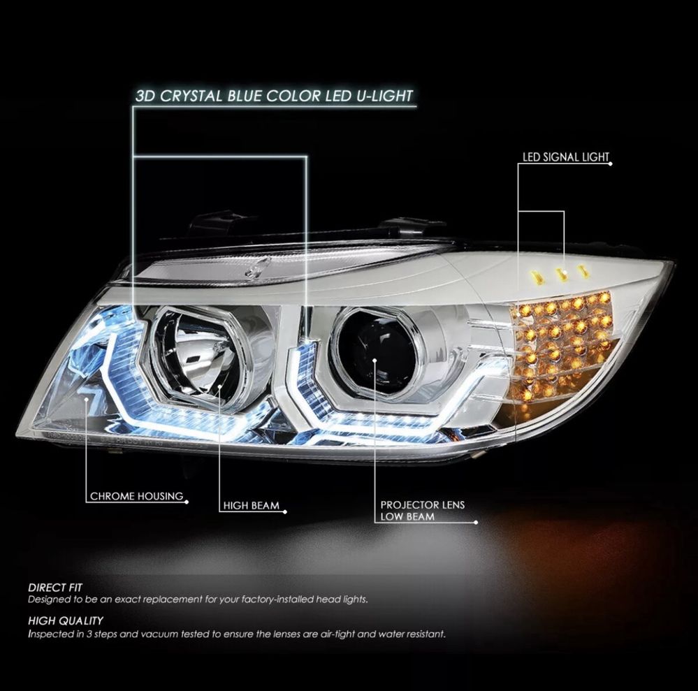 Faruri 3D LED Angel Eyes
