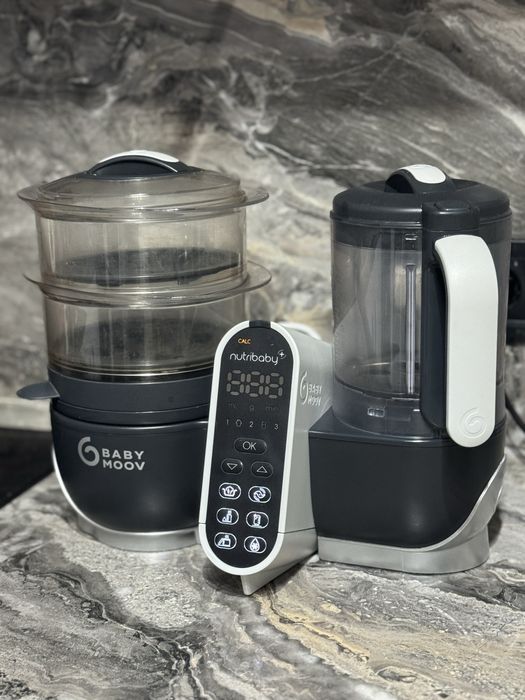 Уред за готвене 5 in 1 Babymoov Nutribaby Plus, Сив