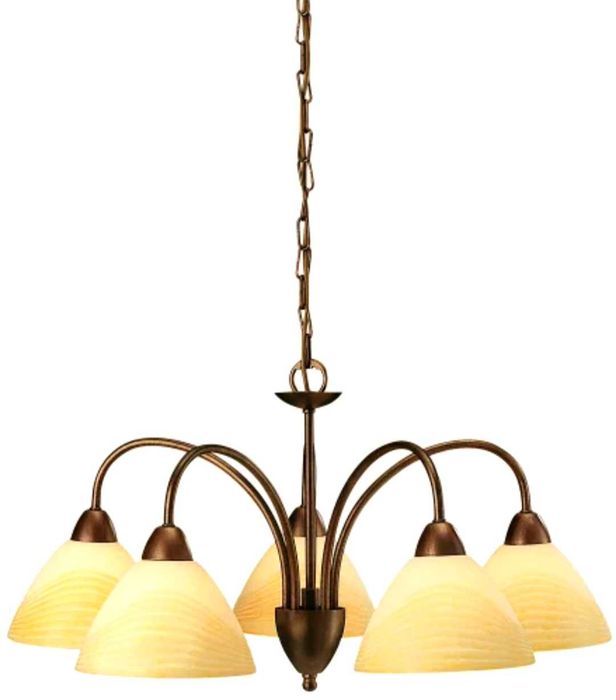 Candelabru cu 5 abajure si doua aplici de perete