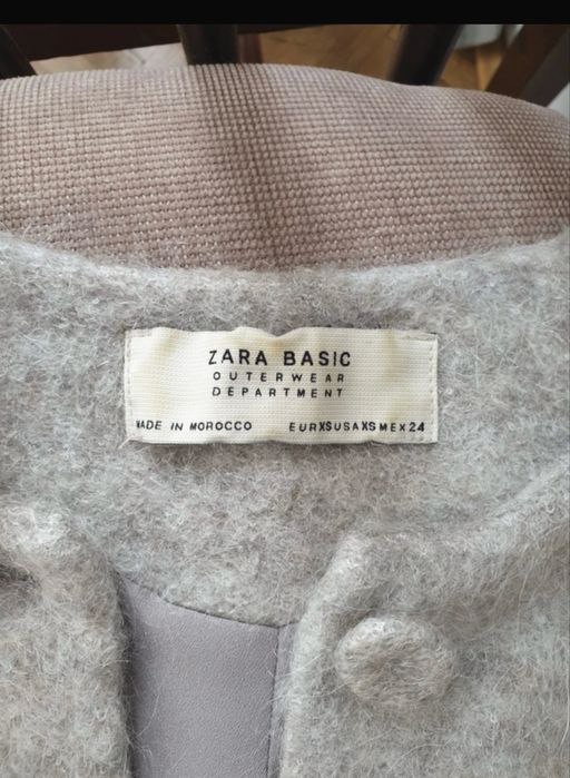 Paltonas primavara/toamna gri deschis Zara, lână
